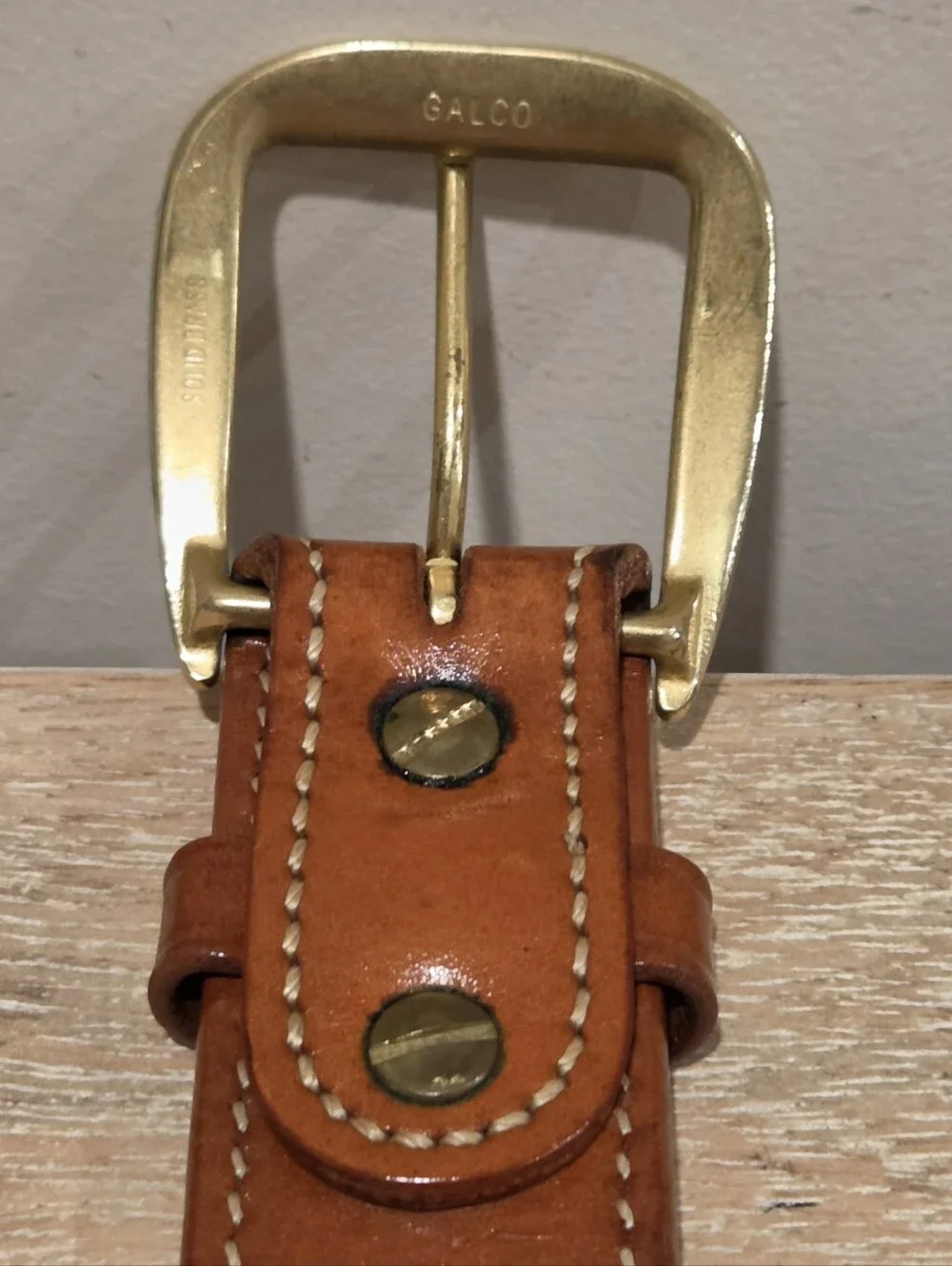 Galco Heavyweight Brown Leather Holster Belt  - Size 32